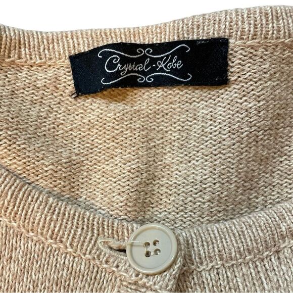 Crystal Kobe Embroidered Cardinal Holiday Christmas  Cardigan Sweater - Picture 7 of 12